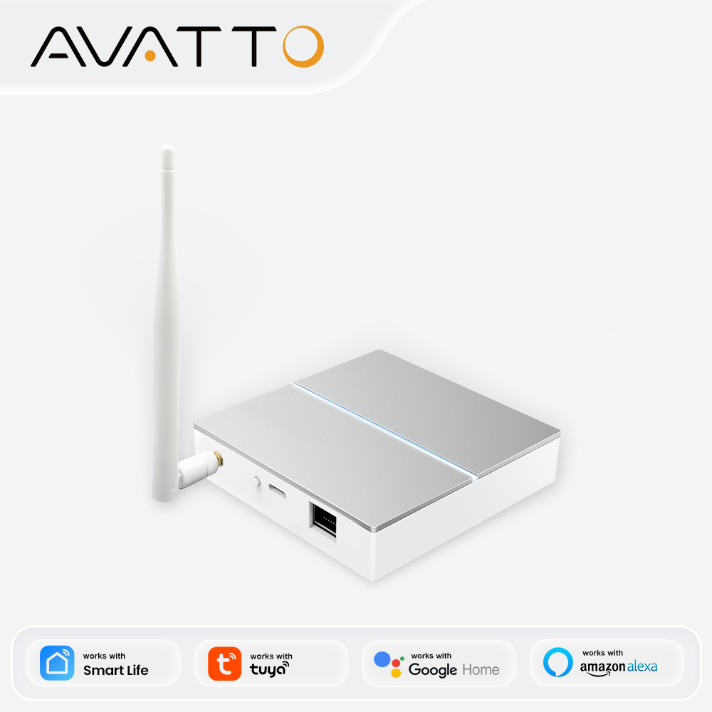 Smart Home Bridge - AVATTO Tuya ZigBee Gateway con antena