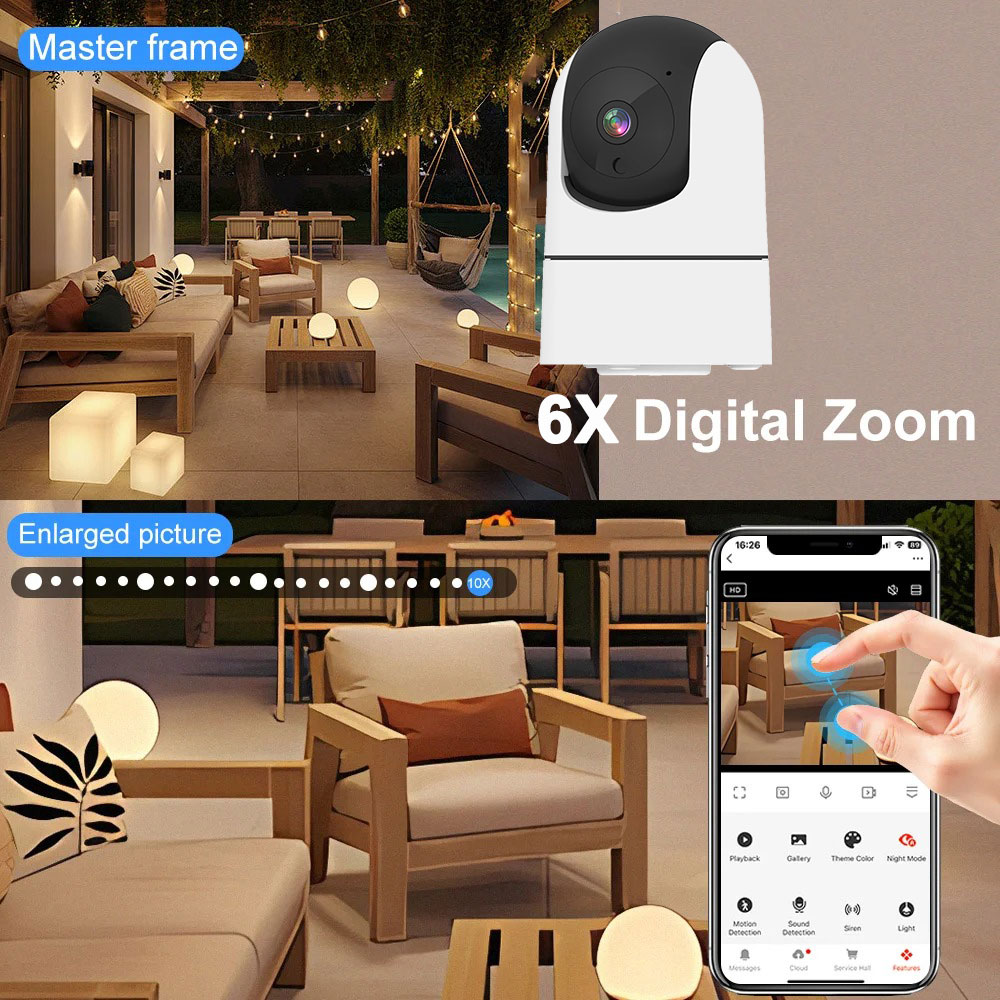 Smart Home Interior - Cámara WiFi de 6MP, Cámara de