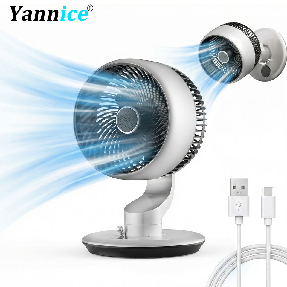 Smart Home Office - Ventilador de Escritorio USB de 7800mAh,