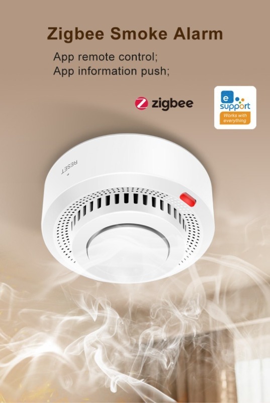 Smart Home Bridge - Alarma de Humo Inteligente Zigbee EWelink,