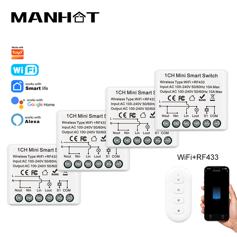 Smart Home Miniature - Mini Interruptor Inteligente WIFI de 10A,