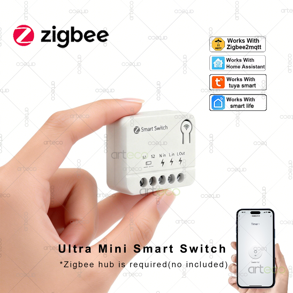 Smart Home Miniature - Mini Interruptor Zigbee, Módulo de Interruptor