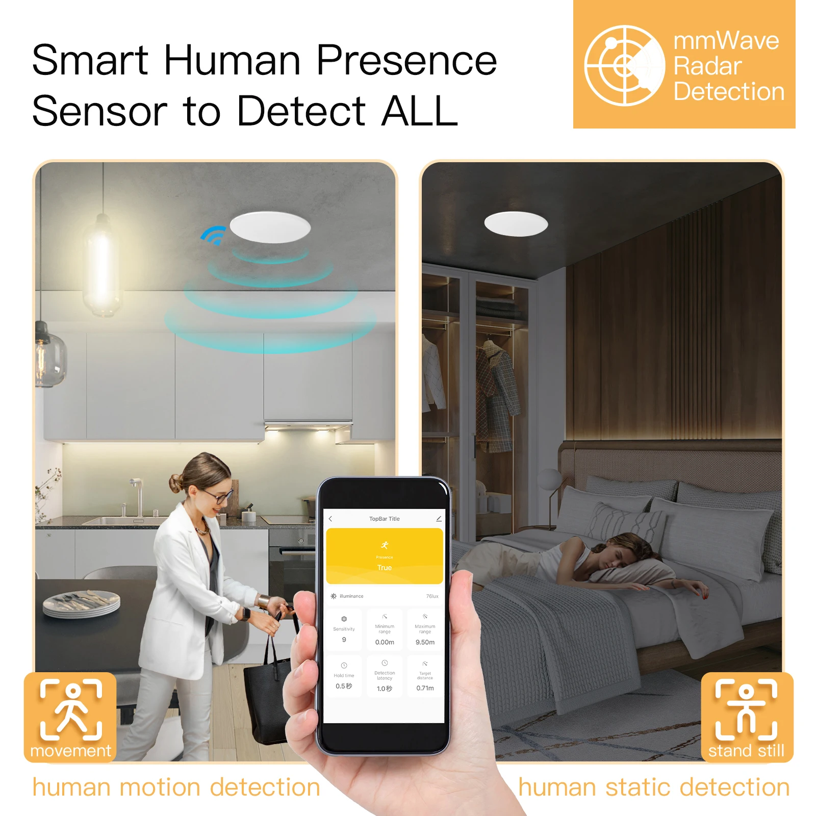 Detector de presencia humana T - Smart Home Wiser reseña y precio