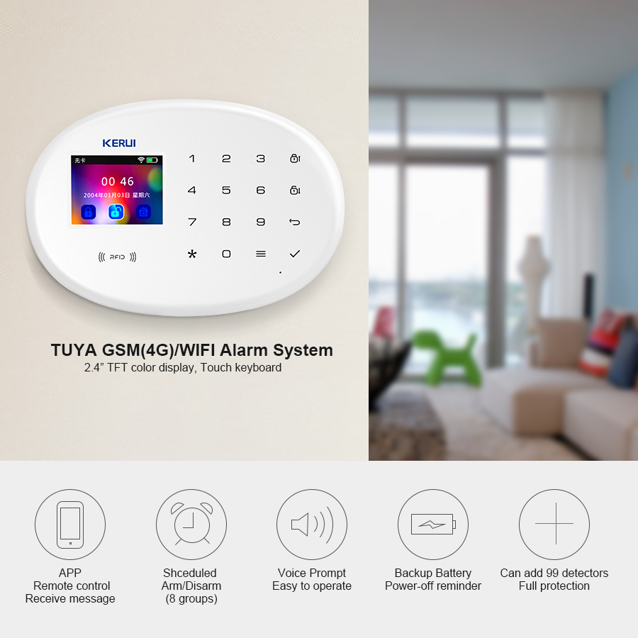 KERUI W202 WIFI GSM sistema de - Smart Home Kit reseña y precio