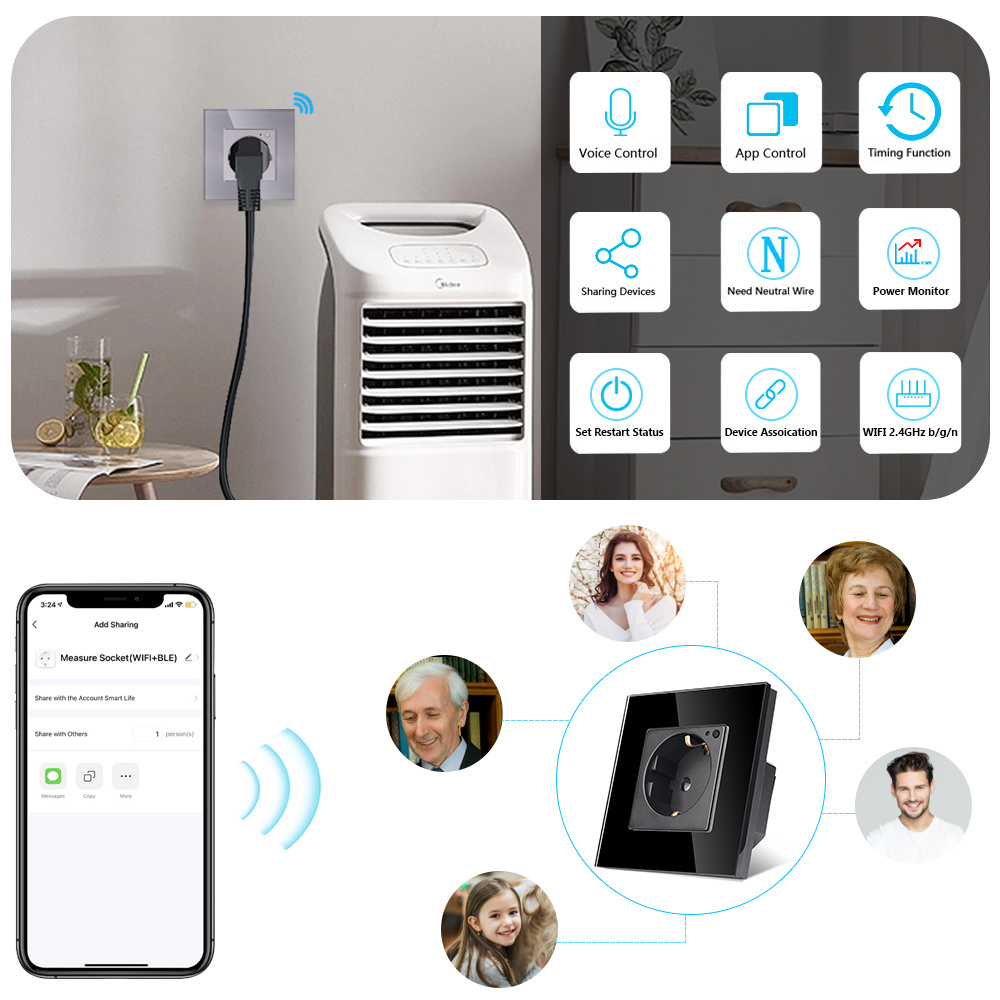 Toma de pared con Wifi TAWOIA, - Smart Home Yandex reseña y precio